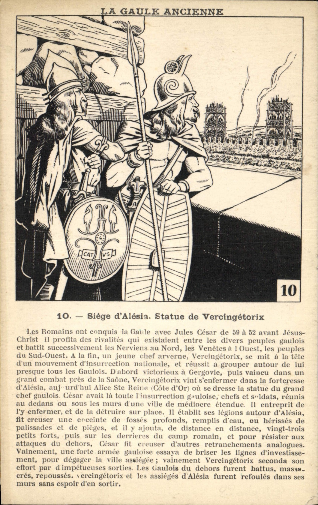 CPA La Gaule ancienne Siege d'Alesia Statue de Vercingetorix