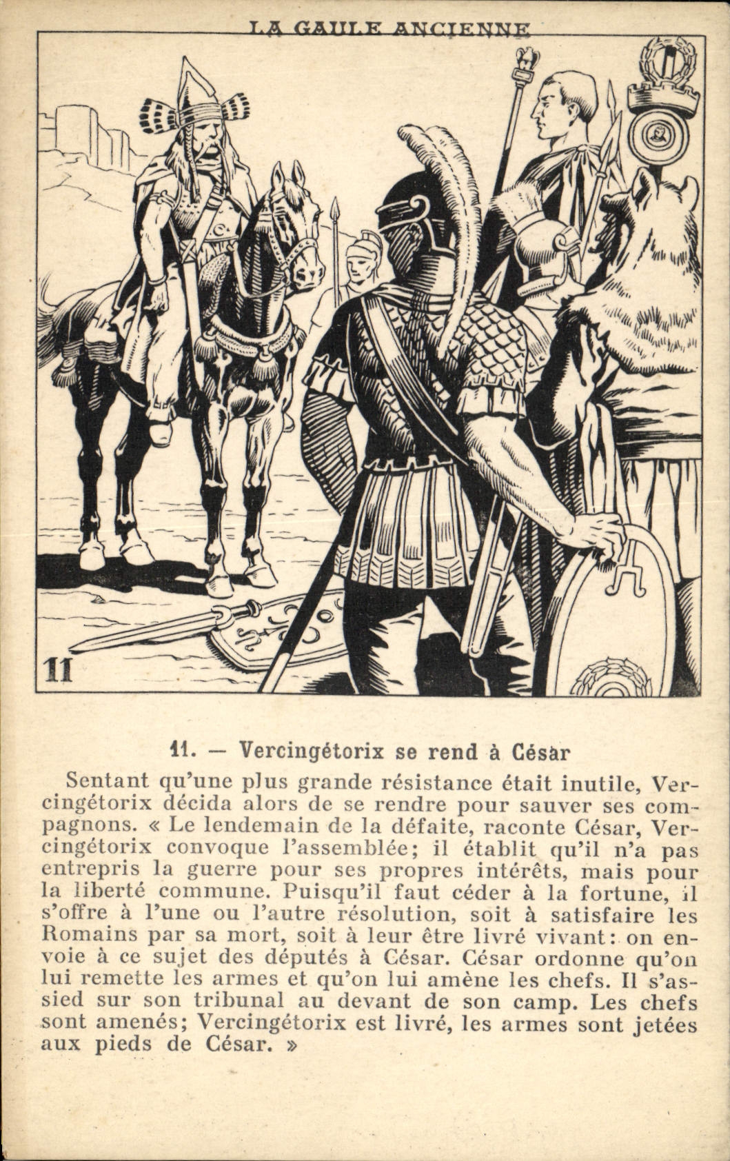 CPA La Gaule ancienne Vercingetorix se rend a Cesar