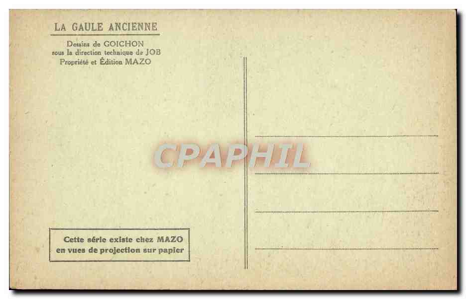 CPA La Gaule ancienne Vercingetorix se rend a Cesar — Verso