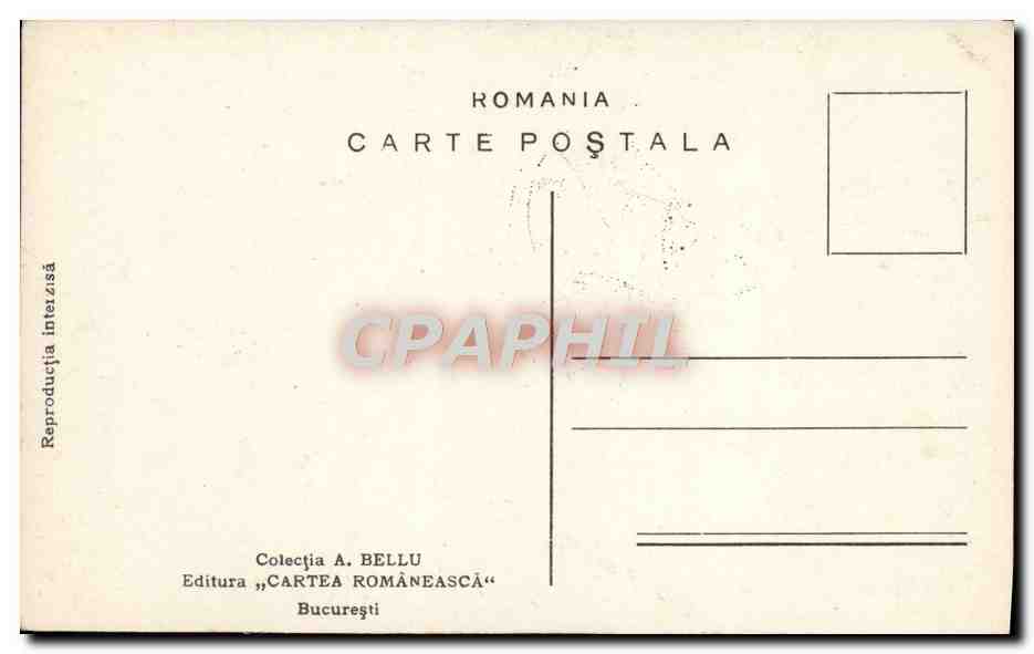 CPA Colectia A Bellu Cartea Romaneasca Bucuresti Gypsie Gitans — Verso