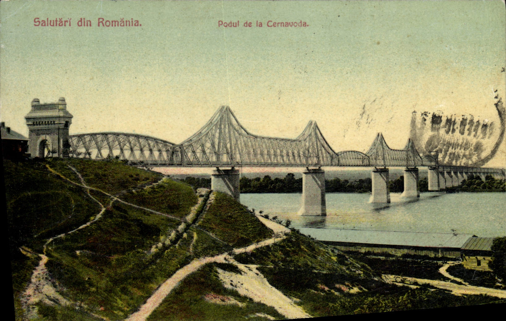 CPA Salufari din Romania Podul de la Cernavoda Roumanie