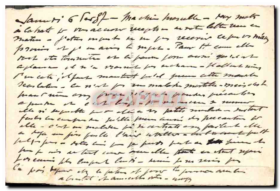 CPA Strasbourg Maison Kammerzeil — Verso