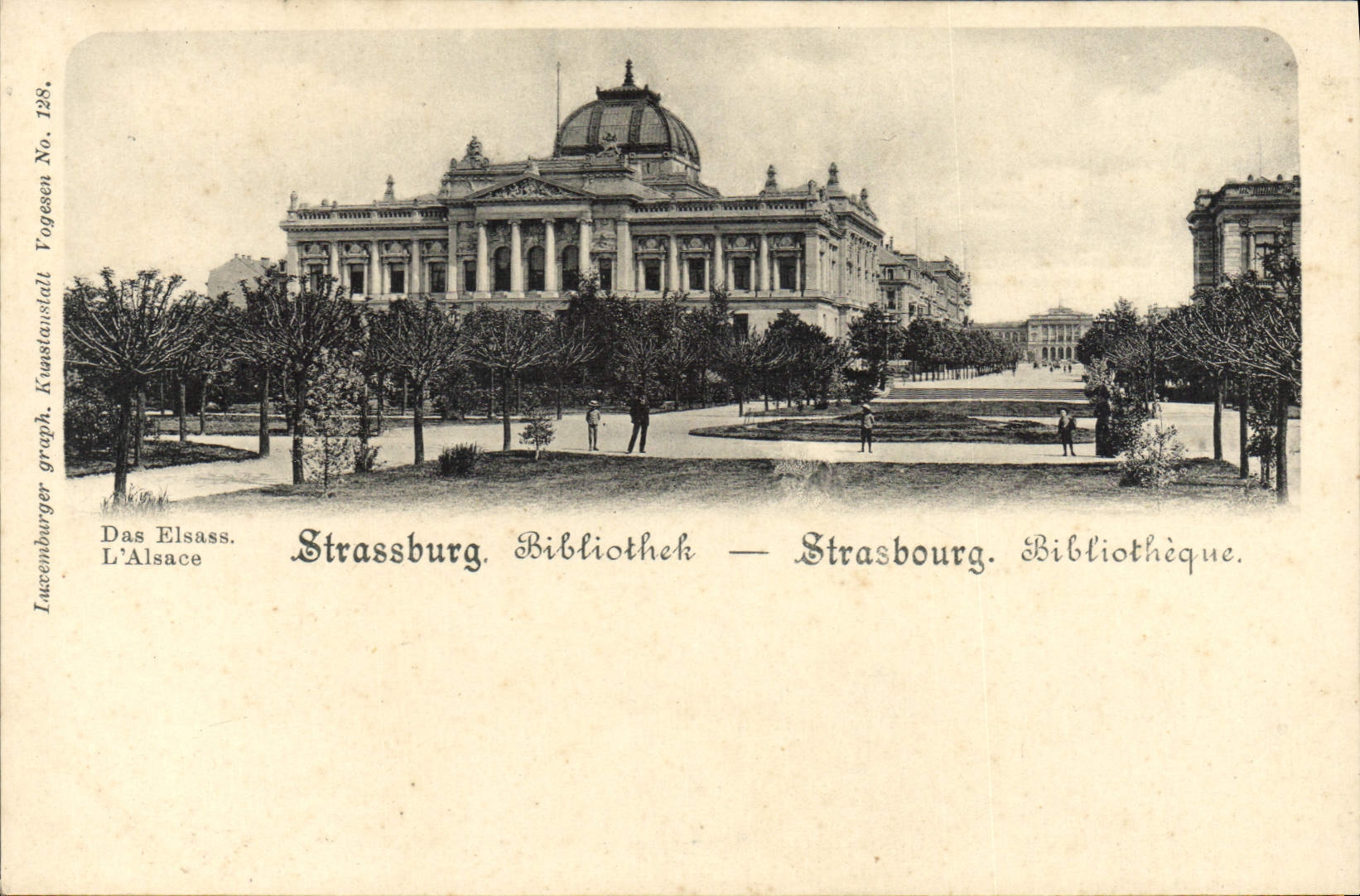 CPA Strasbourg Bibliotheque