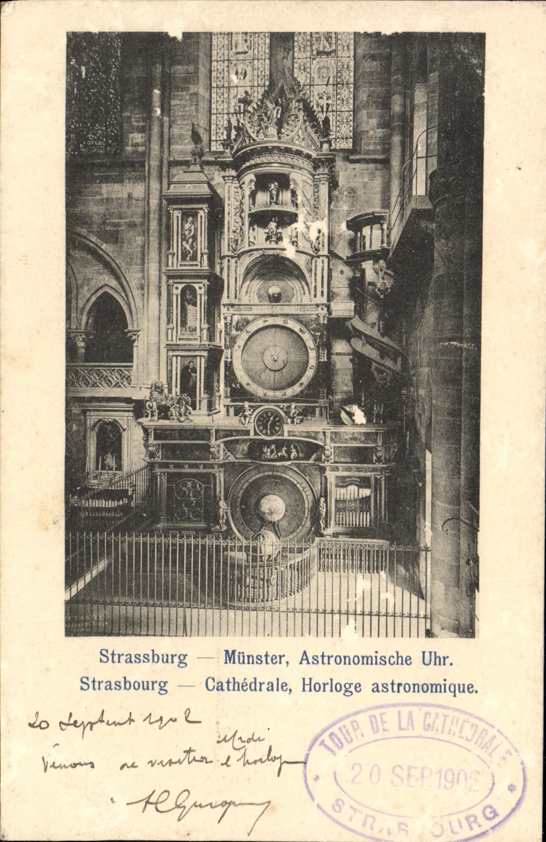 CPA Strassburg Munster Astronomische Uhr