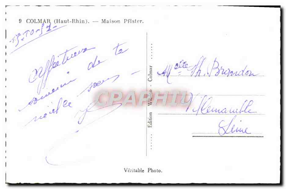 Colmar (Haut-Rhin) — Maison Pfister — Édition Wiboco — Reverso