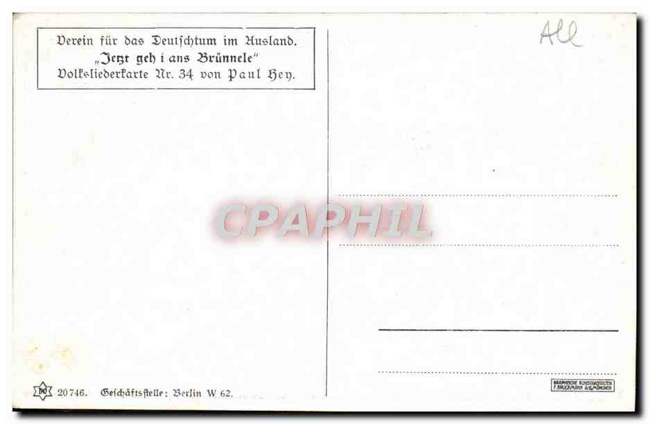 CPA Paul Hen  — Rückseite