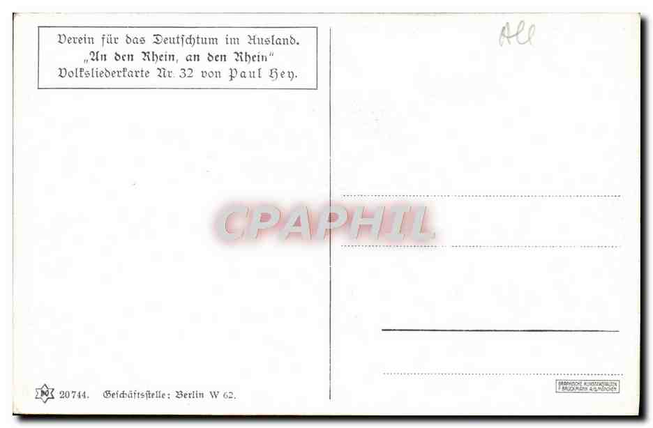 CPA Paul Hen Folklore  — Verso