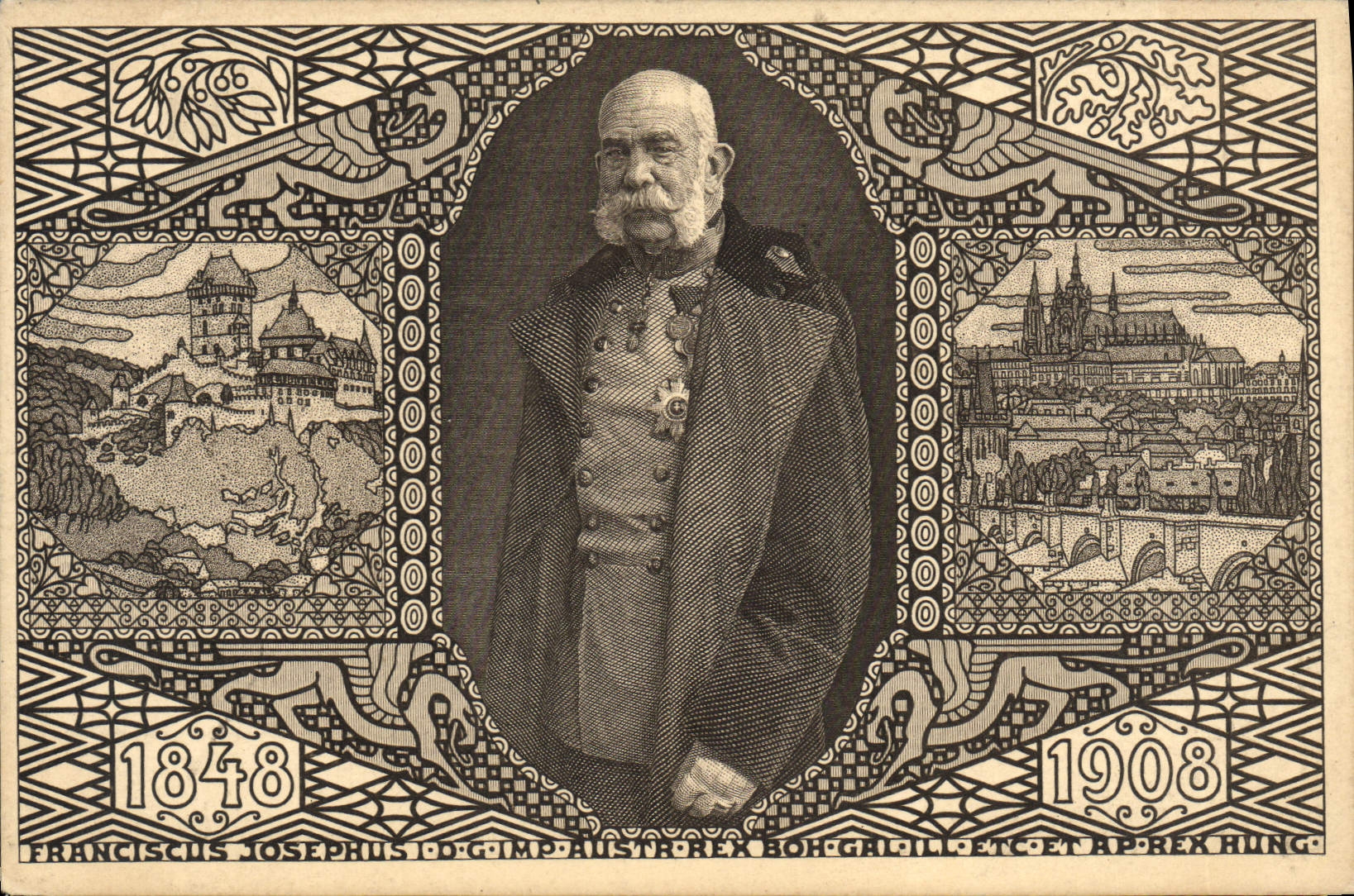 Festival de jubilé de Prague 1908 — Franz Joseph Ier — éditeur non visible
