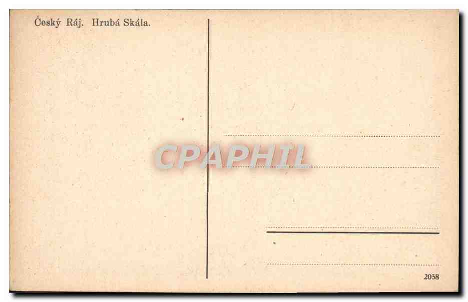 CPA Cesky Raj Hruba Skala — Rückseite