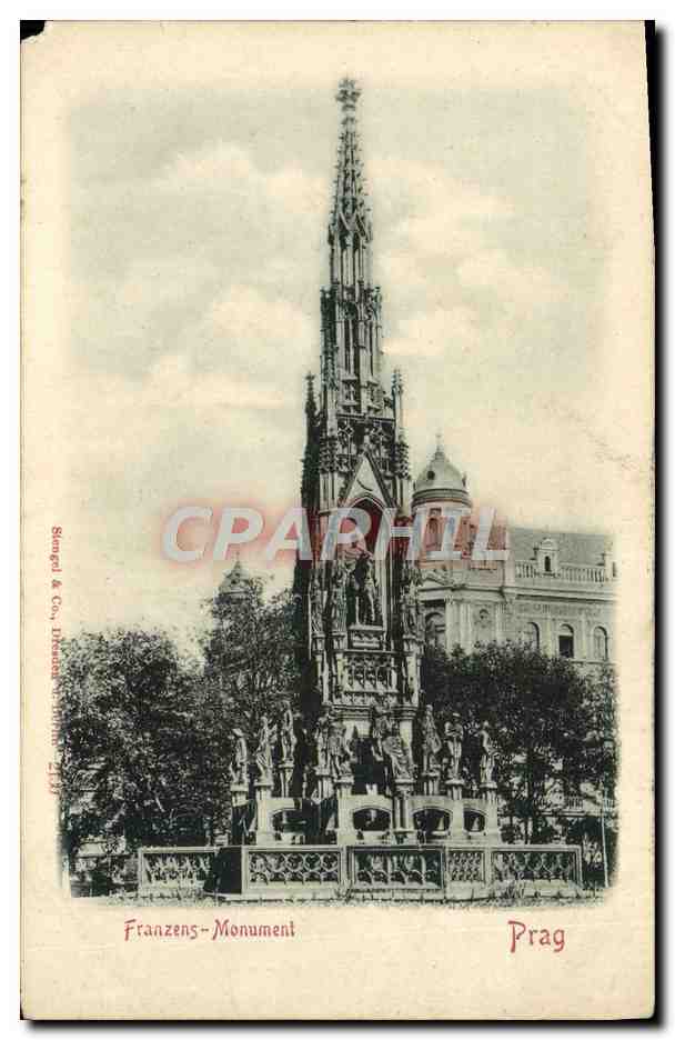 CPA Franzens Monument Prag