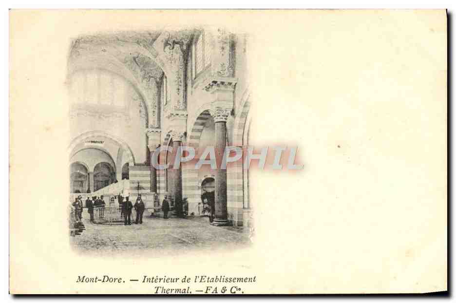 CPA Mont Dore Interieur De l'Etablissement Thermal