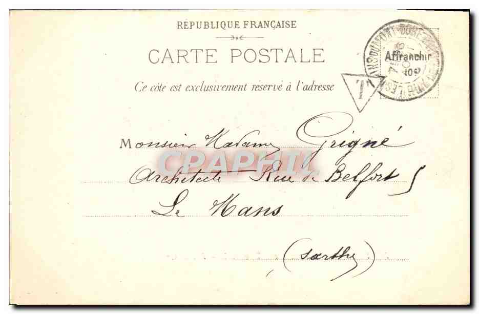 CPA Mont Dore Etablissement Thermal — Verso