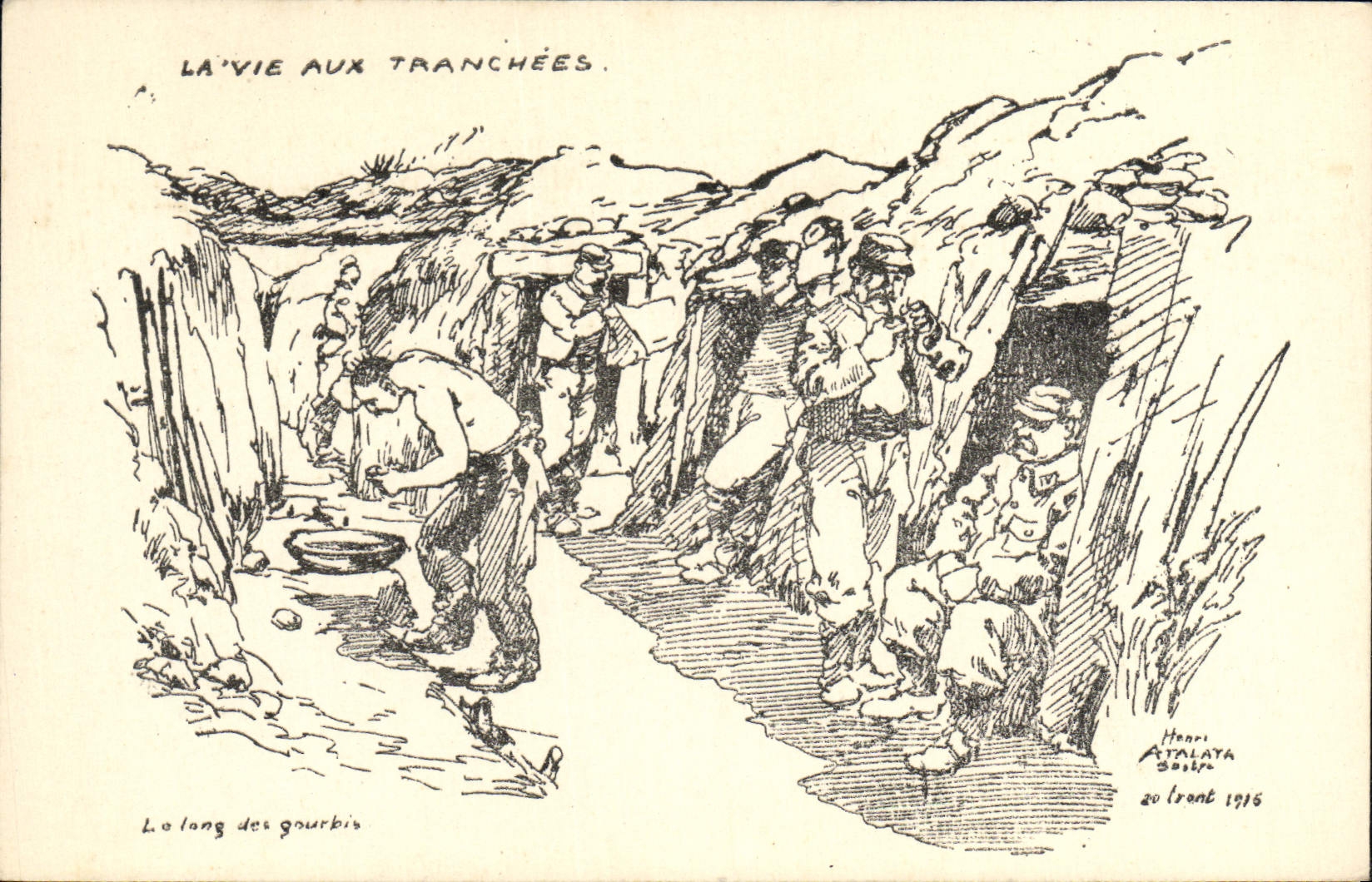 CPA La Vie Aux Tranchees Militaria 