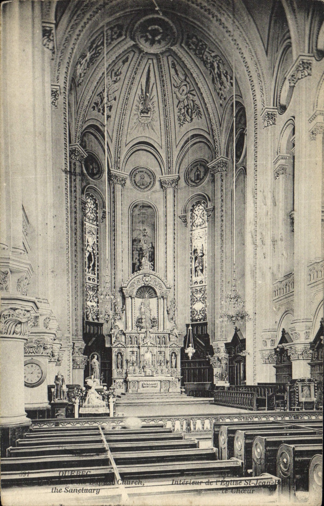 CPA Quebec Interieur de L'Eglise St Jean Baptiste