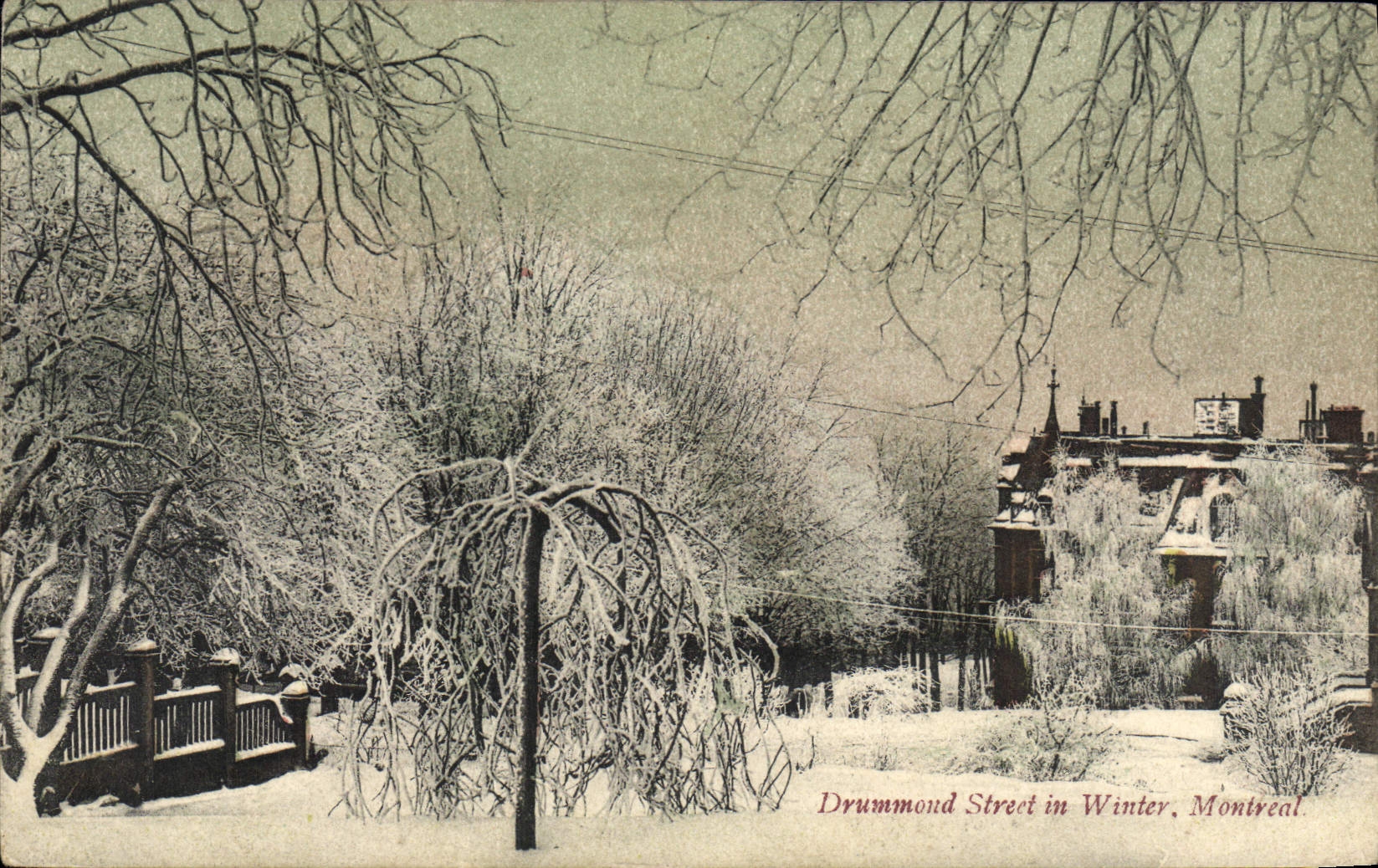 CPA Montreal Drummond Street in Winter