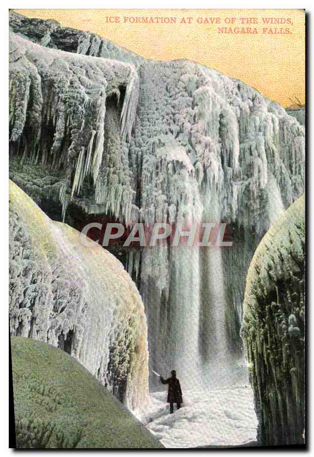 CPA Ice formation at gave of the wind Niagara Falls