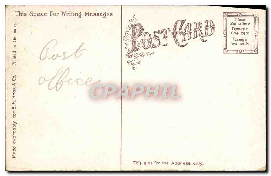 CPA Post Office Buffalo — Rückseite