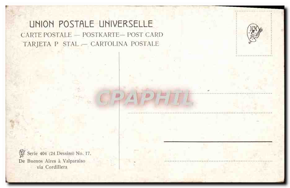 CPA Republica De Chile Posada Del Juncal Boarding House Juncal — Rückseite