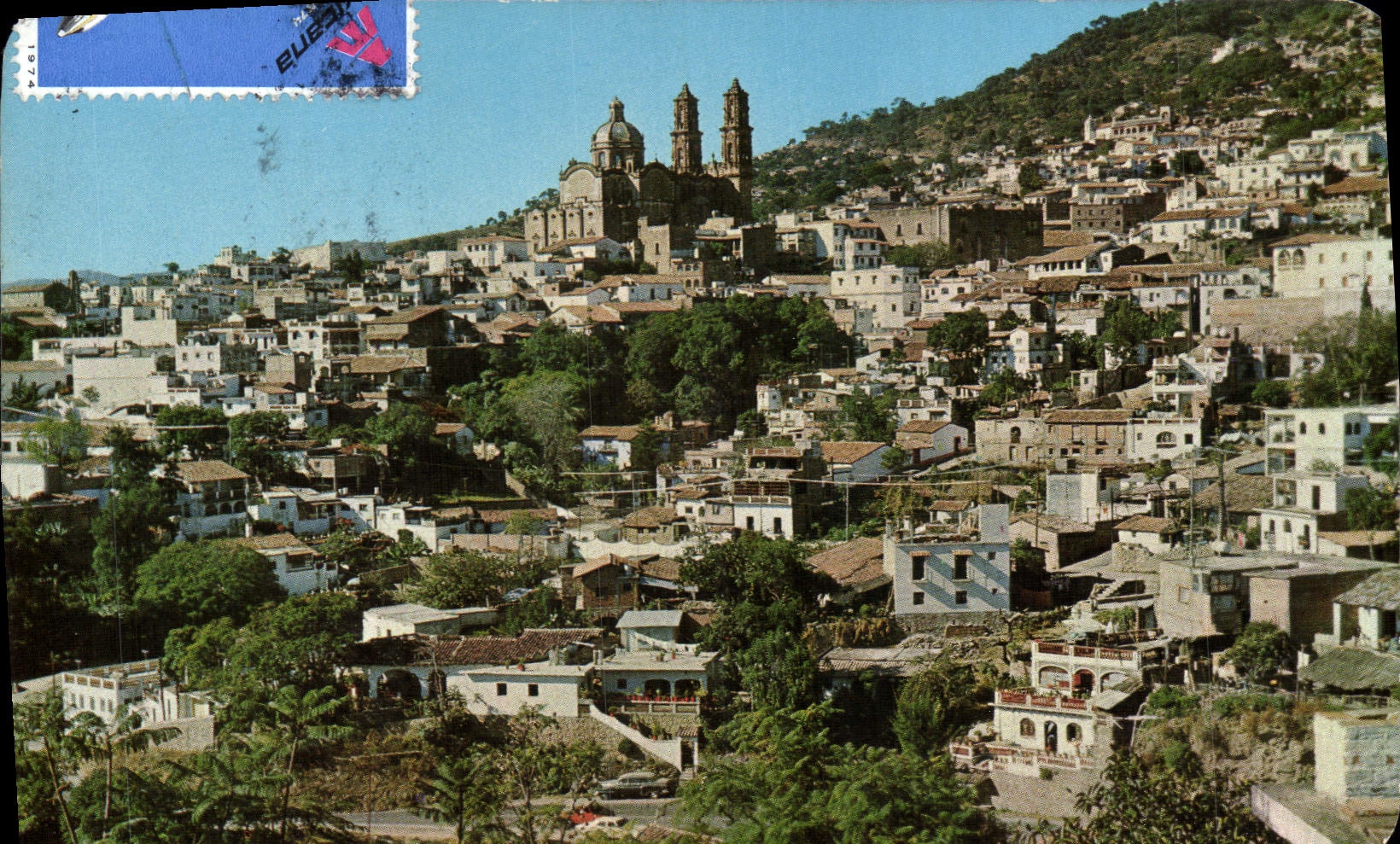 Taxco, Guerrero — vue panoramique depuis l'Hotel Posada La Misión — éditeur DISTRIBUIDORA "VISTACOLOR"