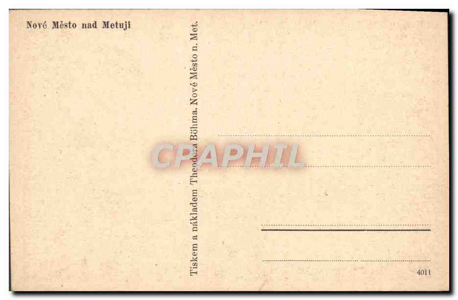 CPA Nove Mesto nad Metuji — Verso