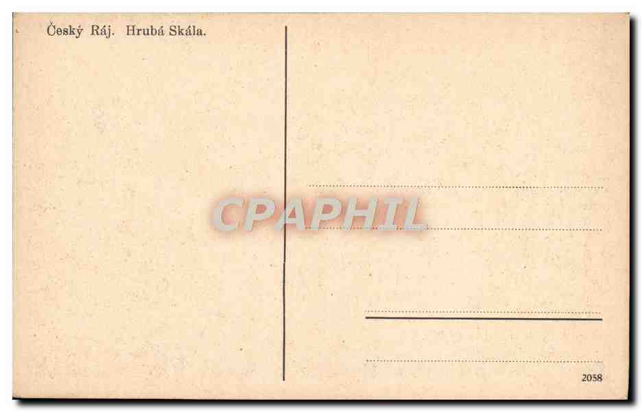 CPA Cesky Raj Hruba Skala — Rückseite