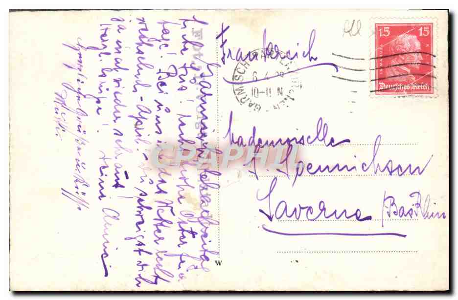 CPA Hollenthalklam — Verso