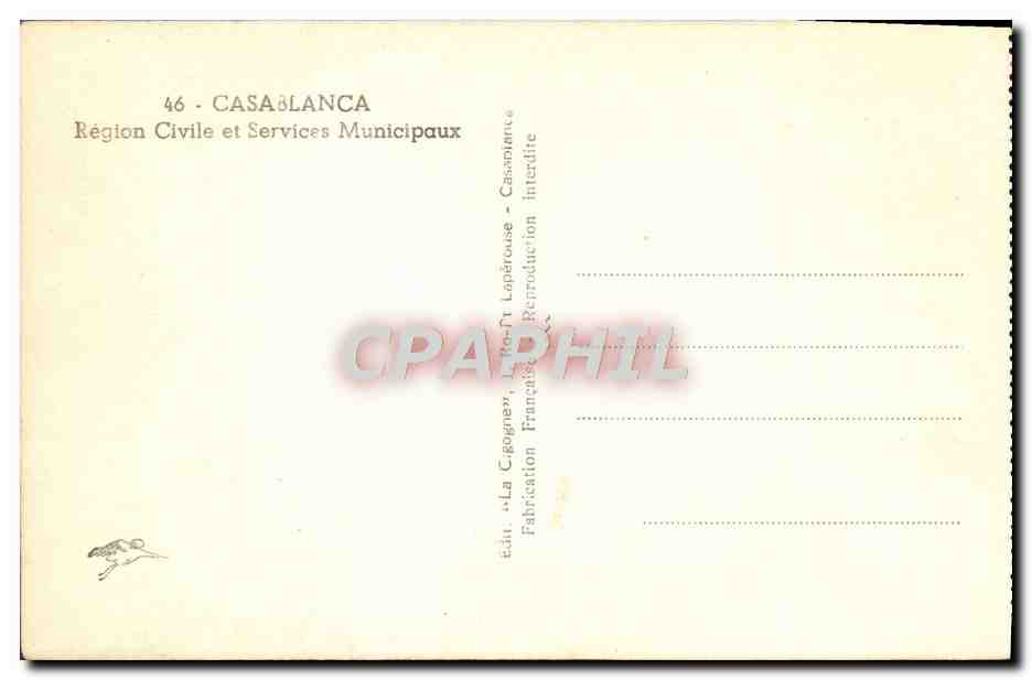 CPM Casablanca Region Civile et Services Municipaux — Back