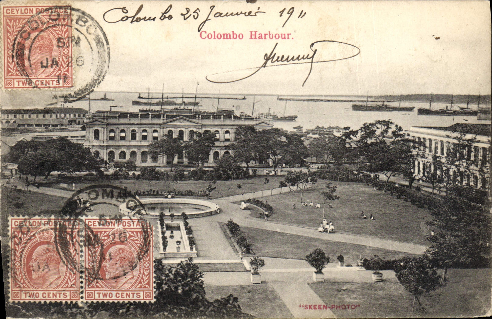Colombo Harbour — Ansicht des Hafens und des Parks — SKEEN-PHOTO