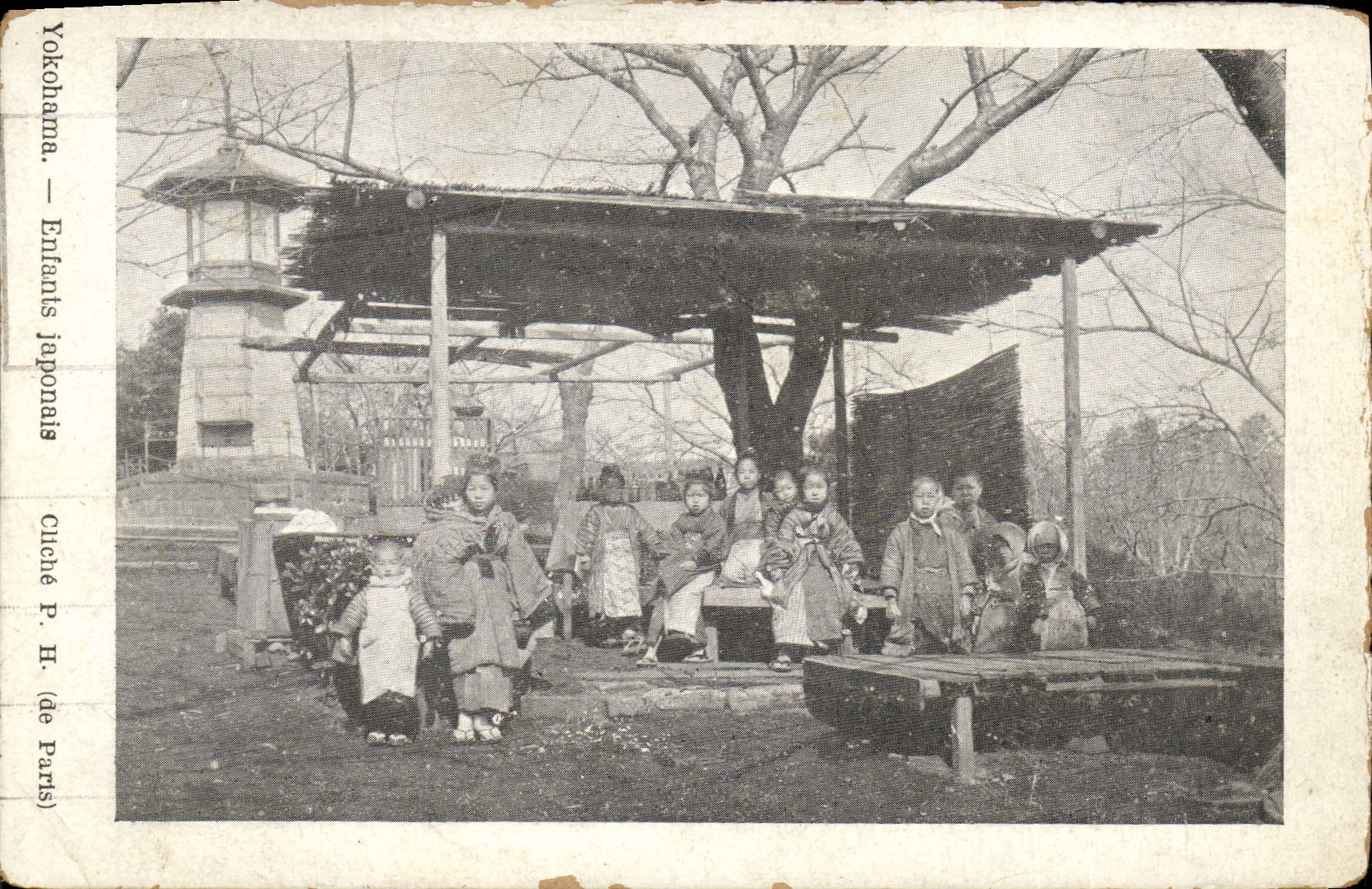 CPA Yokohama Enfants Japonais 