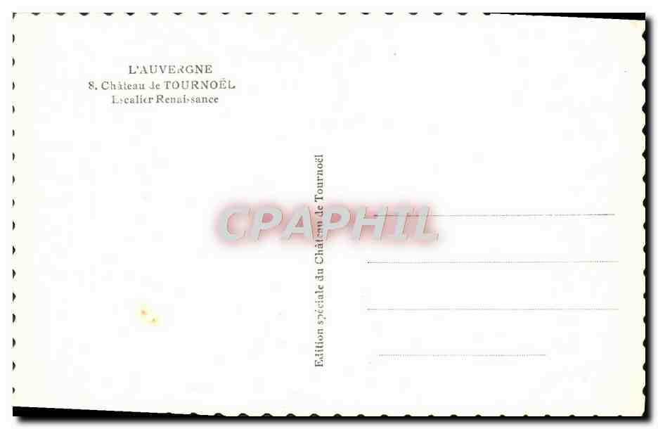 Château de Tournoël — Auvergne — Édition spéciale du Château de Tournoël — Verso
