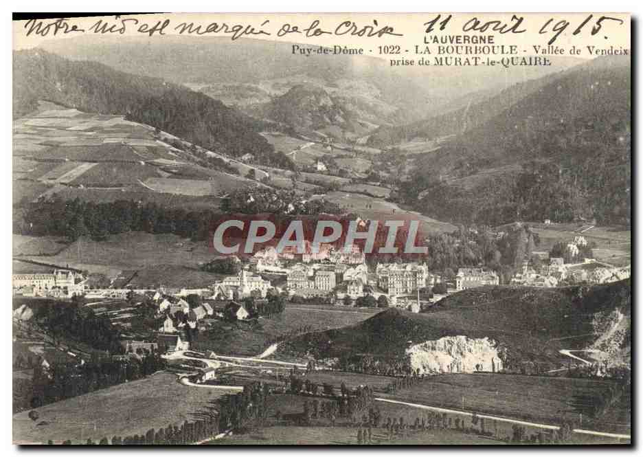 CPA L'Auvergne La Bourboule Vallee de Vendeix Prise de Murat le Quaire