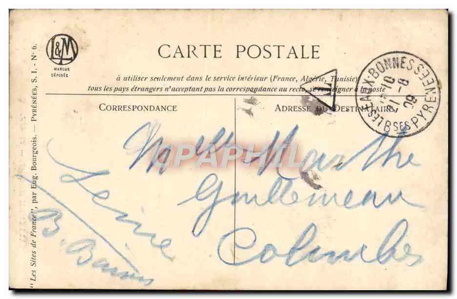 CPA Salies de Bean Vieille rue  — Rückseite