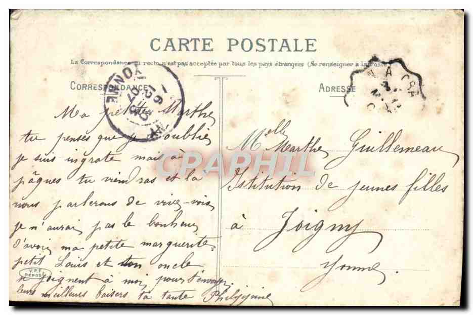 CPA Un Baiser de Lautreville — Rückseite