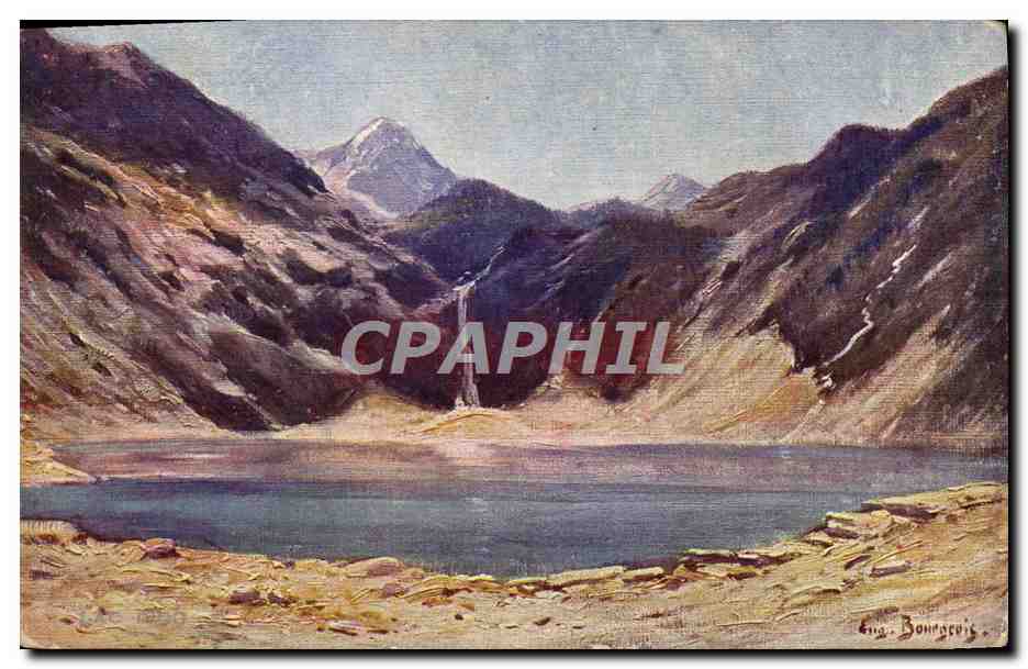 Lac de Géant — Pyrénées — par Eug. Bourgeois - Anverso