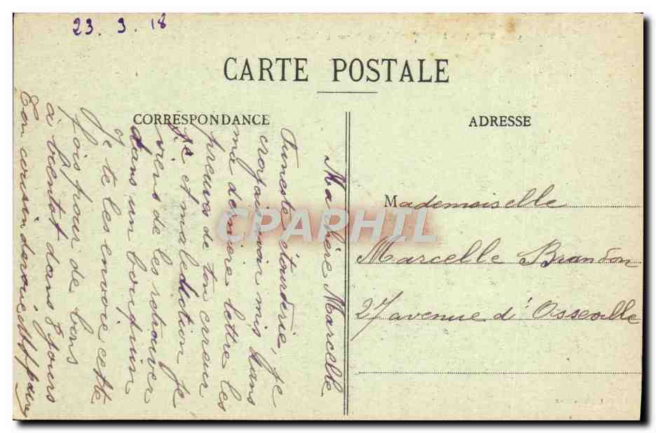 CPA Vitry le Framcpos La Marne et le Pont — Verso
