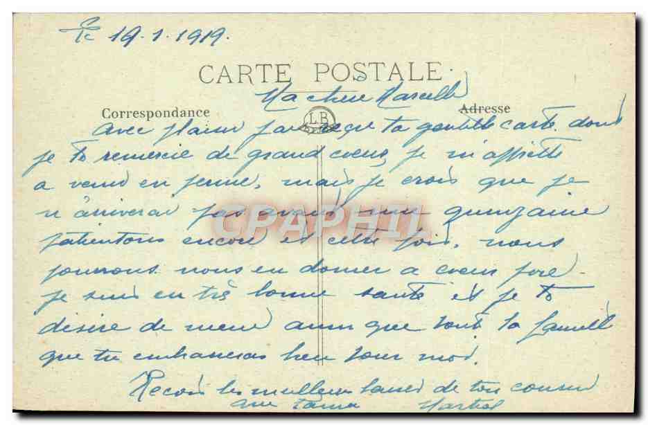 LUXEUIL-les-BAINS — Vue Générale — éditeur L. Langeuil, n° 323 — Rückseite