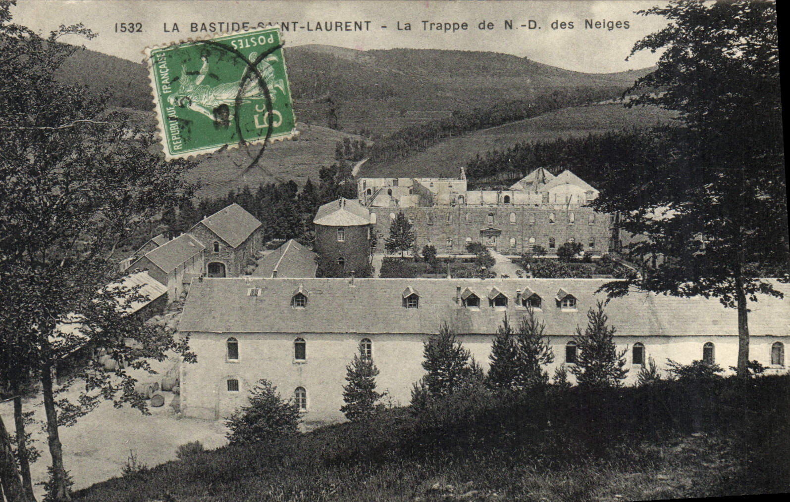 La Bastide-Saint-Laurent — La Trappe de N.-D. des Neiges — éditeur inconnu, n° 1532