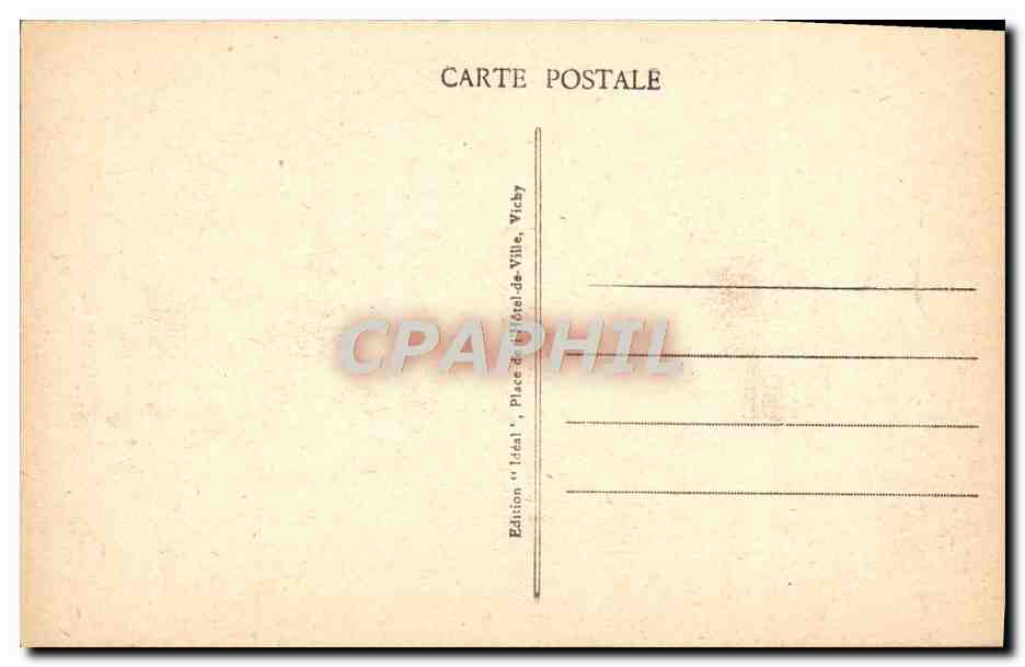 CPA Vichy Parc du Cassno — Verso