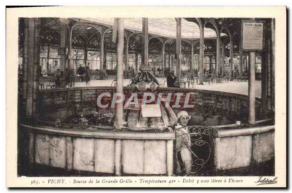 CPA Vichy Source de la Grande Grille 