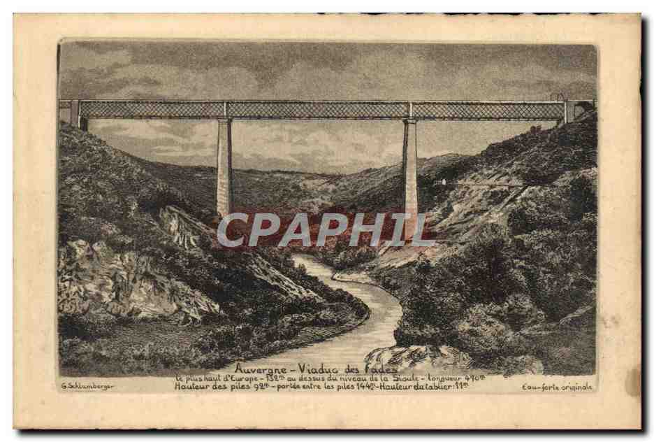 CPA Auvergne Viaduc des Fades