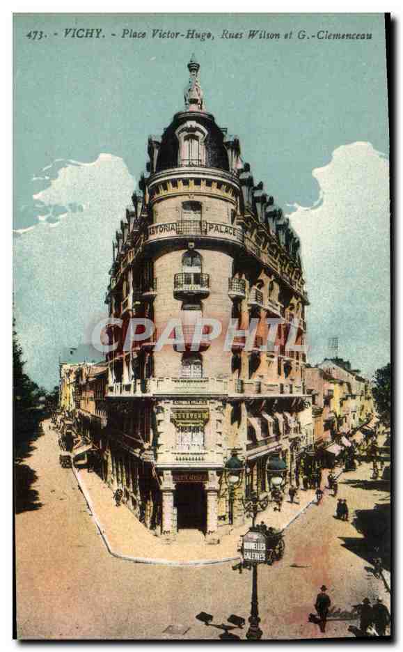 CPA Vichy Place Victor Hugo Rues Wilson et Clememceau