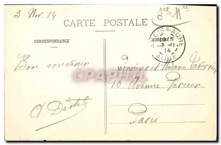 CPA Arcis sur Aube La Tour du Chateau — Back