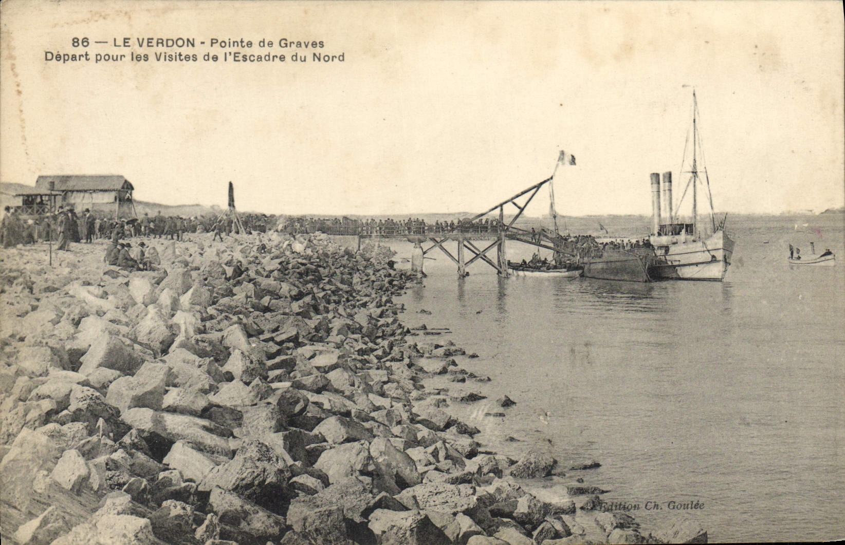 Le Verdon - Pointe de Graves — Départ pour les Visites de l'Escadre du Nord — Édition Ch. Gouliée