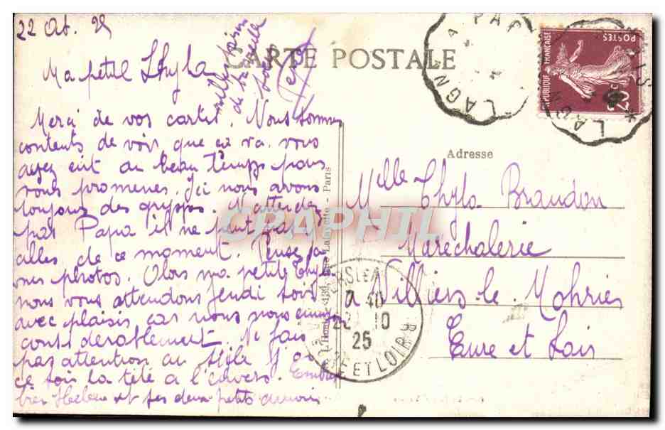 CPA Chelles Le Petit de la Marne aux lles Mortes — Back
