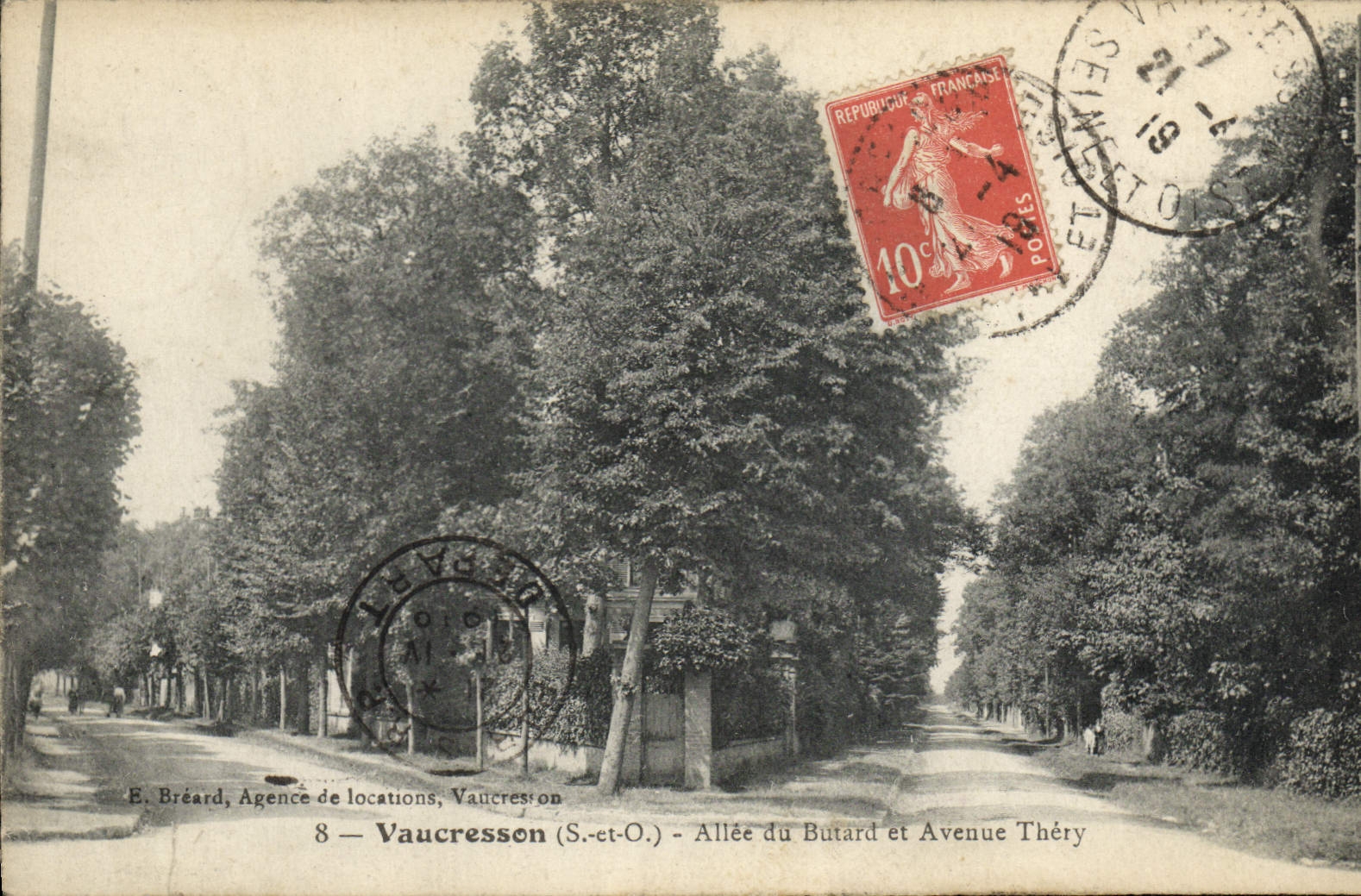 CPA Vaucresson Allee Du Butard Et Avenue Thery