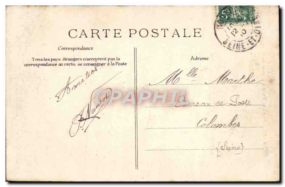 CPA Dourdan Fosses Et Tours A L'Entree Du Chateau Fort — Rückseite