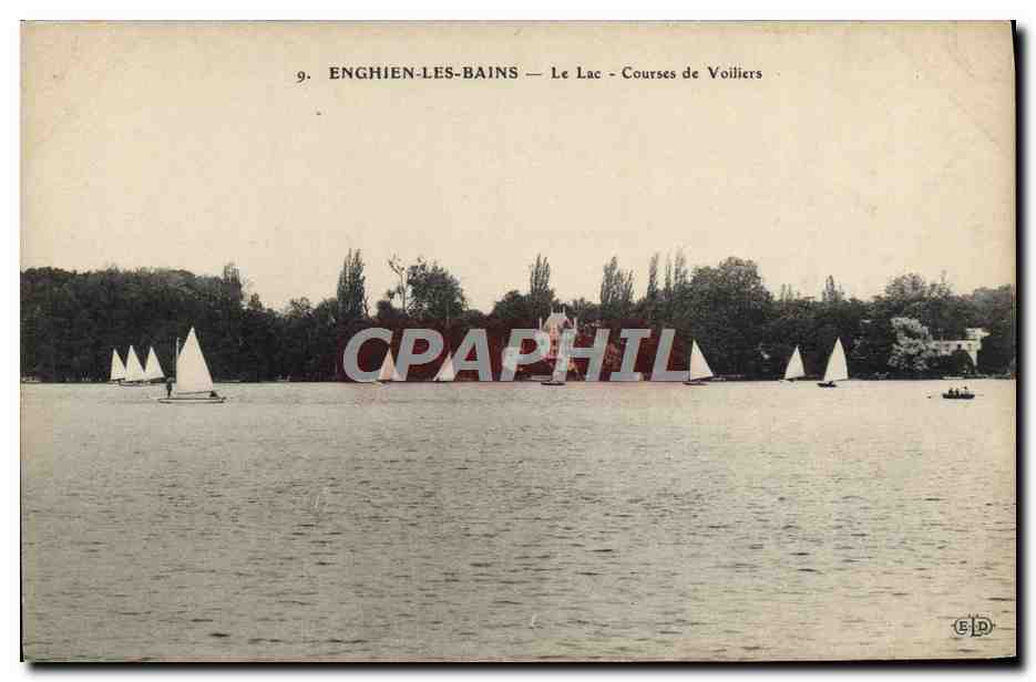 Enghien-les-Bains — Le Lac — Courses de Voiliers — Éditeur ELD, n°9