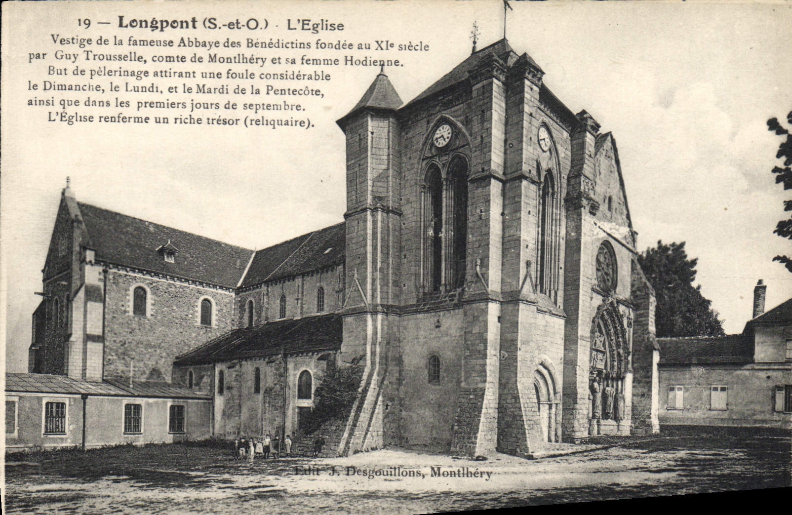Longpont (S.-et-O.) — Die Kirche — Verlag J. Desgouillons, Montlhéry