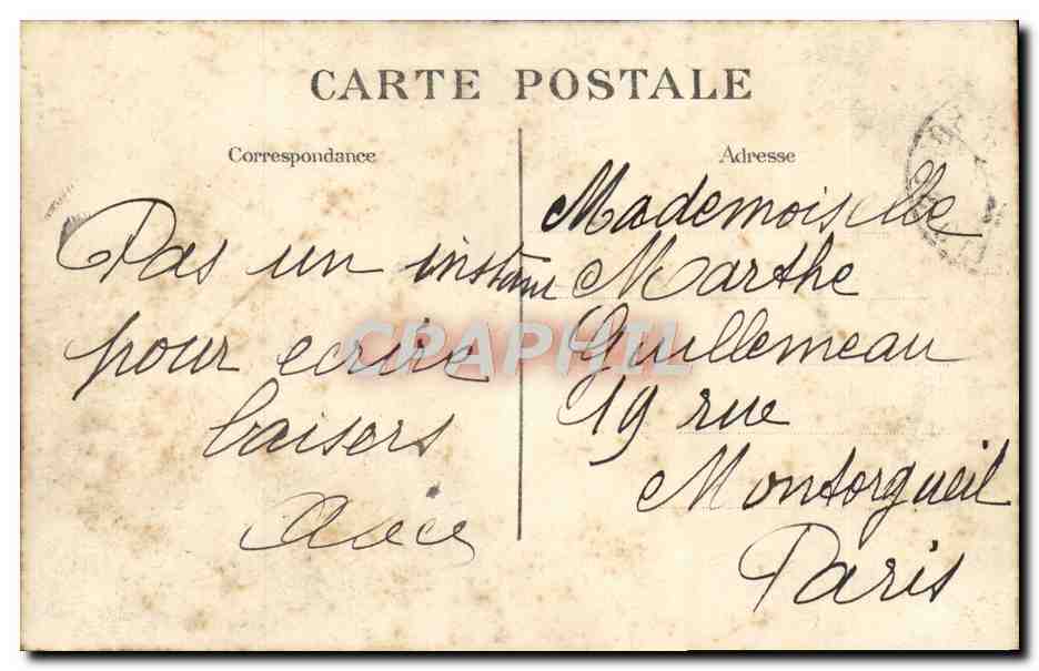CPA Marly Le Roi La Mairie Ancien Hoel Convay Bourgeois de Paris  — Back