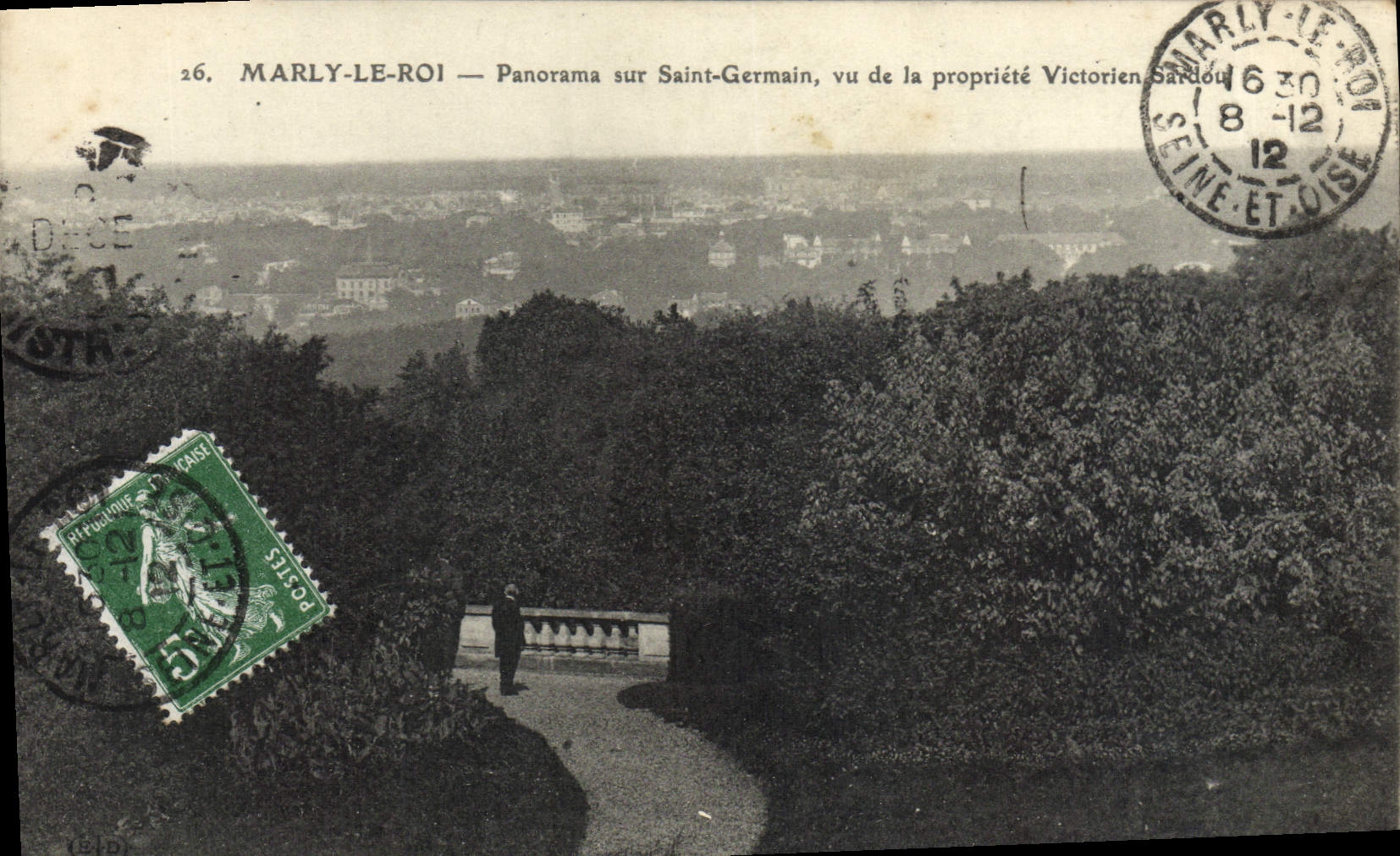 CPA Marly Le Roi Panorama Sur Saint Germain Vu De La Propriete Victorien Sardou